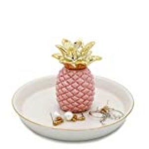 Ceramic Pineapple jewelry holder